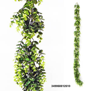Vente en gros de 1,9 m de plantes artificielles suspendues en <span class=keywords><strong>plastique</strong></span>, lianes d'eucalyptus vertes pour la décoration intérieure - Product Image 6