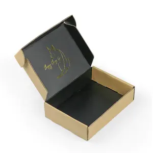 Logo personalizzato di fabbrica stampa confezione piatta confezione regalo scatola ondulata fustellata pieghevole scatola postale in carta kraft cassetta postale di spedizione