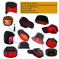 Fabricante de Gorras de Terapia de Luz Roja, Logotipo Personalizado OEM, Gorra de Luz LED Infrarroja de 450nm 660nm 850nm para Salón de Belleza, Fábrica OEM ODM