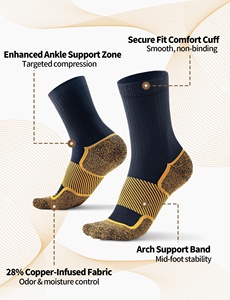 Calze a Compressione con Infusione di Rame 20-30 mmHg, Supporto a Metà Polpaccio per Uomini e Donne, Sport, Infermieri, Viaggi, Circolazione - Product Image 4
