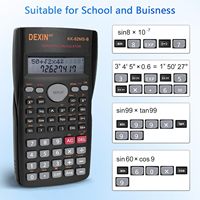 Calculatrice scientifique Foska 991MS 401 fonctions avec couvercle coulissant pour étudiants, enseignants, collèges, universités et bureaux