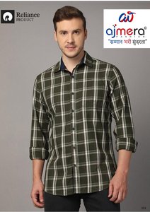 เสื้อเชิ้ตผู้ชายลำลอง ผ้าฝ้ายผสม แขนยาว ติดกระดุม ทรงเข้ารูป ใส่ทำงาน ใส่ได้ทุกวัน - Product Image 5