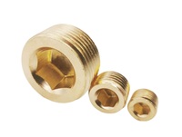 Bouchon d'arrêt en laiton forgé pour raccords de tuyauterie NPT 3/8'' à tête hexagonale