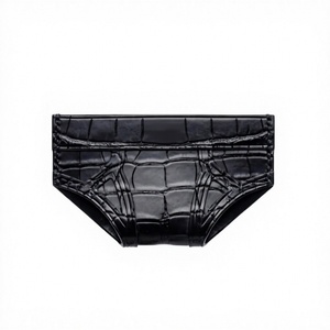 Luxury Slim Metallic Leather Business <b>Card</b> <b>Holder</b> with RFID Protection and Custom Logo in the Shape of Underwear - Product Image 5