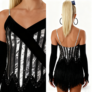 Đầm mới lưới biểu diễn sân khấu Lyric khiêu vũ trang phục thi đấu chuyên nghiệp <span class=keywords><strong>2025</strong></span> thanh lịch - Product Image 6