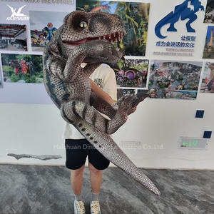 Marionnette réaliste Animatronic <span class=keywords><strong>Raptor</strong></span> dinosaure à main bébé bleu pour <span class=keywords><strong>Jurassic</strong></span> <span class=keywords><strong>Park</strong></span> interactif pour enfants enfants centres commerciaux - Product Image 3