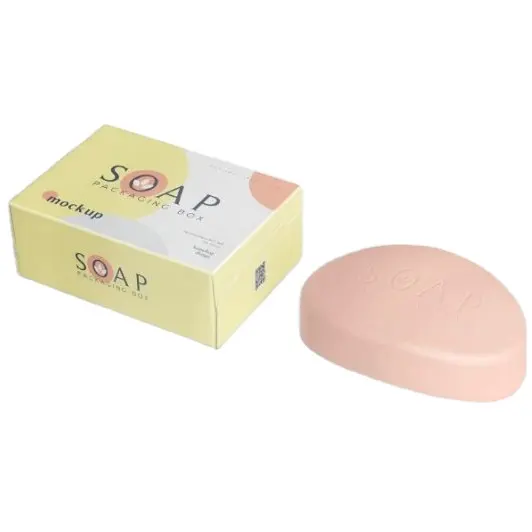 Scatola di imballaggio di sapone fatta a mano in carta riciclata scatola di sapone personalizzata imballaggio scatole di sapone di cartone pieghevoli