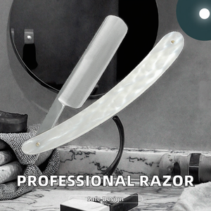 Professional Single-<b>Blade</b> Straight <b>Razor</b> Face Body Shaving Open Cut Throat Feature Safety Design Stainless Steel Wood Plastic - Product Image 2