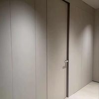 Chambre d'hôtel affleurant ligne zéro en bois intérieur porte cachée solide blanc composite design moderne son salon appartement
