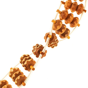 Sabuk kayu pijat tangan, alat terapi pijat punggung kayu rol pijat tali - Product Image 4