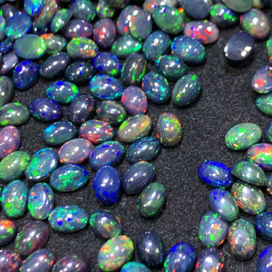 Đá <span class=keywords><strong>Opal</strong></span> lửa cầu vồng tự nhiên, mặt cabochon, kiểu dáng truyền thống sang trọng, hình oval, dùng làm đồ trang sức tự chế. - Product Image 1
