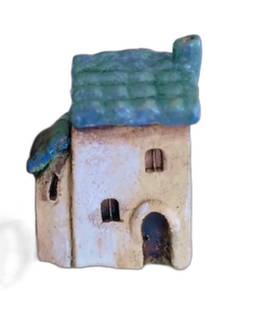 <span class=keywords><strong>Vaso</strong></span> bianco in <span class=keywords><strong>ceramica</strong></span> con fiori turchesi - Product Image 4