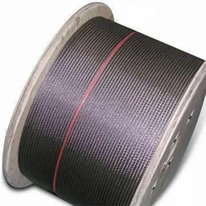 12mm Steel Cable Rope Wires 6x19+IWRC Stainless Steel Wire Rope T/S 1570Mpa Packing 1000mtrs in Plywood Reel Preformed