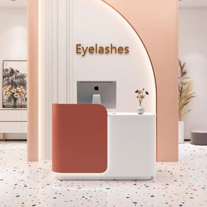 Comptoir de caisse minimaliste moderne en bois durable, mobilier commercial pour hôtel, salon de thé, petit bar, salon de beauté, salon de coiffure - Product Image 2