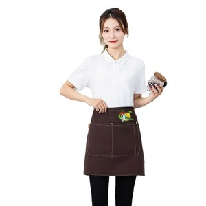 Tablier en toile personnalisé avec impression de logo, imperméable, pour cuisine, salon de thé, uniforme de travail pour femmes - Product Image 3