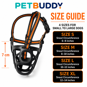PETBUDDY <b>Dog</b> Muzzle Adjustable Breathable Plastic Reflective Buckle for Small to <b>Large</b> <b>Dogs</b> Size S M L XL - Product Image 5