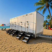 Remorque de toilettes mobiles de luxe pour l'extérieur à vendre – Remorque WC et douche, toilettes portables sur roues