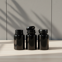 Bouteille de supplément de pilule ambre PP 100ml 120ml 150ml avec bouchon à vis Crème pour le visage et emballage de médicaments Bouteille de capsule