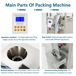 Nitrogen Cassava Banana Chips Potato Chip Packaging Machine Plantain Chips Plastic Bag Packing Machine