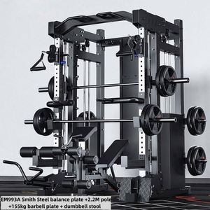 Professional Multifunctional Steel Black Gym Equipment Home Strength Training Smith Cage Machine Squat Rack Cross Station MR - Product Image 4