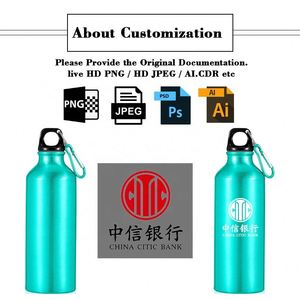 Company Printed With Logo Outdoor Sport Aluminium Alloy Promotion Gift Custom <b>Water</b> <b>Bottle</b> - Product Image 3