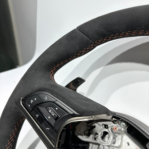 <span class=keywords><strong>Volante</strong></span> <span class=keywords><strong>Deportivo</strong></span> de Fibra de Carbono Negro con Revestimiento de Gamuza, Modelo Actualizado de Instalación Directa, Compatible con Nissan GTR R35 R34 - Product Image 3