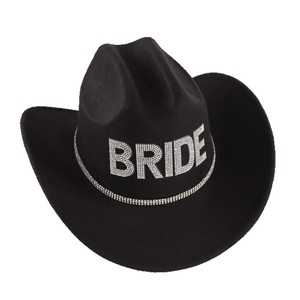 หมวกคาวบอยเจ้าสาวสีขาวประดับมุกตัวอักษรเจ้าสาว M56-58Cm เครื่องประดับศีรษะเจ้าสาวประดับด้วยลูกปัดโพลีเอสเตอร์ - Product Image 5