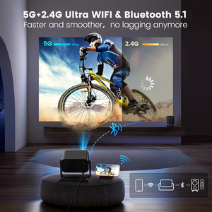 Wifi cho Bluetooth 3D âm thanh mini rạp hát tại nhà 4K 1080P LED chiếu phim ngoài trời với tự động Keystone và ống kính thủ công - Product Image 4