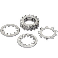 Étoile de blocage dentée interne et externe en acier inoxydable SS304 SS316, aluminium, laiton, bronze, DIN6797 DIN6798, anti-vibration