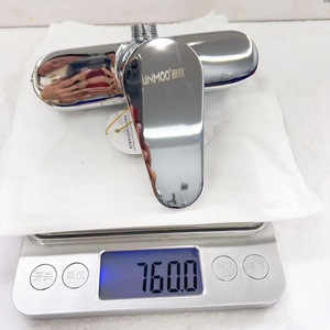 Juego de grifería para ducha Unmoo, con una sola manija, válvula de cerámica, cabezal de ducha tipo lluvia ovalado de 760g, para bañera - Product Image 1