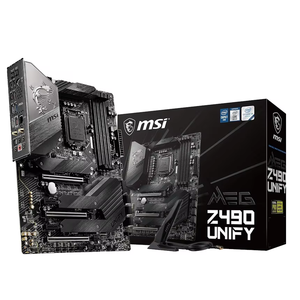 MSI M EG <span class=keywords><strong>Z490</strong></span> UNIFY ATX Carte mère de jeu pour ordinateur de bureau 10e génération Intel Core USB DDR4 Nouveau - Product Image 1