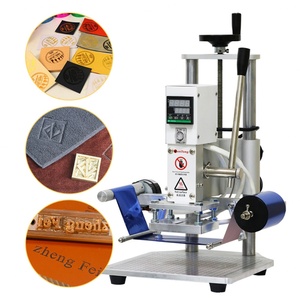 Leather Hot Foil Stamping Embosser Machine Flip Brass Head Stamping Machine Quicly Change Letters Hot Stamping Machine - Product Image 1
