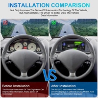 NaviHua - Panel de Instrumentos Digital de 12.3'' para Automóvil, Velocímetro LCD con Sistema Linux para Peugeot 407 2004-2010