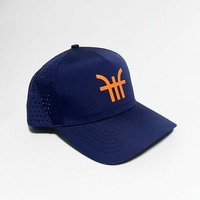Gorra de Béisbol de Malla Impermeable con Estampado de Goma en Relieve, Ajustable, Estilo Camionero, Transpirable, Informal, de 5 Paneles, Perforada con Láser, Unisex