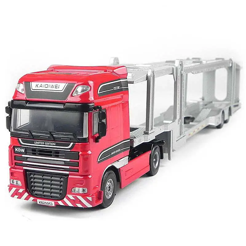 1:50th Alloy City Transport Truck Model Toys KDW Miniature Die Cast Cars Load Transport Vehicles Model