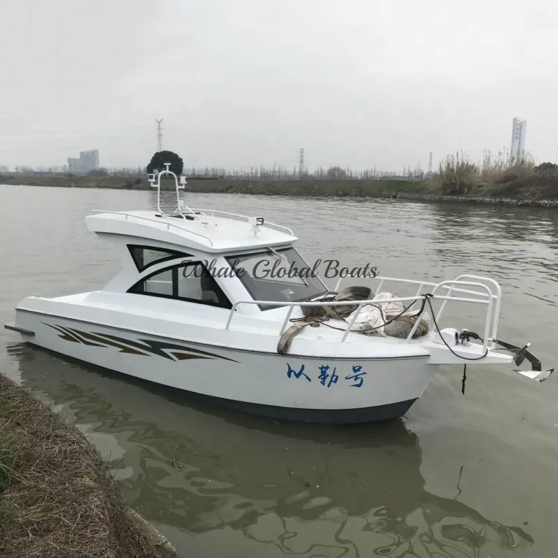 Barco semi-cabina de aluminio de 25 pies para la pesca