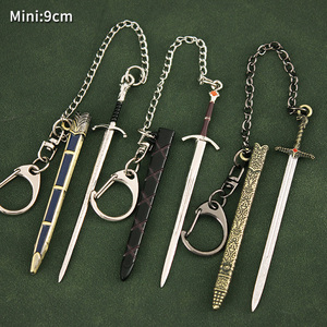 Nouvelle Version Aiguille <span class=keywords><strong>Game</strong></span> <span class=keywords><strong>Of</strong></span> Thrones <span class=keywords><strong>Porte</strong></span>-clés Mini Arme Chaude En Métal Jouets 9CM Épée - Product Image 4