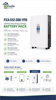 Batterie de stockage solaire hybride hors réseau Fuxile FXX-512-300-YFD, au sol, LiFePO4, 51,2 V, 300 Ah, 15,36 kWh, CAN/RS485, 6000 cycles