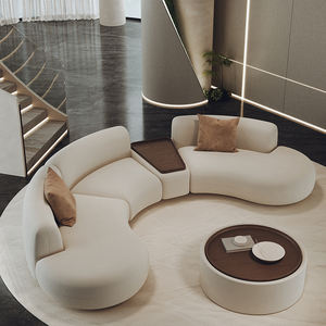 Set Sofa kain berbentuk melengkung untuk area penerimaan salon kecantikan sampel rumah pusat tampilan hotel kantor - Product Image 6