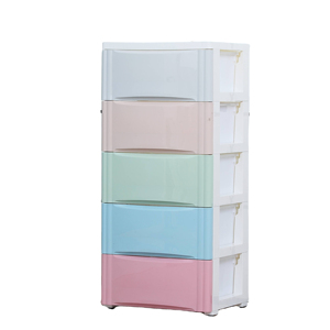 Nhà Máy Giá Mới Nhất Thiết Kế Cầu Vồng Bảng Điều Chỉnh Nhựa Trẻ Em Mini Tủ Lưu Trữ Tổ Chức Quần Áo Trẻ Em Ngăn Kéo - Product Image 3