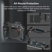   Cage complète pour appareil photo reflex numérique Sony Alpha A7iv A7 IV / Alpha 7S III, kit de cage avancé avec plaque de base en L -3667C