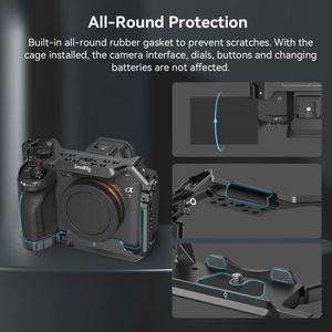   Jaula Completa para Cámara DSLR <span class=keywords><strong>Sony</strong></span> Alpha A7iv A7 IV / Alpha <span class=keywords><strong>7S</strong></span> III, Kit Avanzado con Soporte en L y Placa Base -3667C - Product Image 5