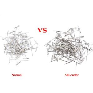 Оптовая продажа, длина 38 мм, 50 шт./набор, инструмент для изготовления париков, серебряные, из нержавеющей стали, Т-образные булавки для париков - Product Image 5
