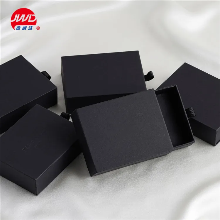 Eco Friendly Custom Logo And Size Rigid Paper Small Drawer Box jewelry Packaging Pull Out Sleeve Sliding Gift Drawer Box