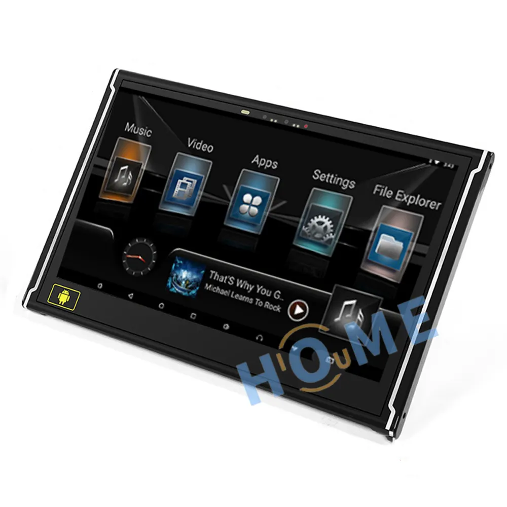 Pemutar Multimedia mobil, Android 9 12.5 "Multimedia Monitor sandaran kepala belakang pemutar Video Android DVD Stereo Radio untuk Universal layar sentuh 4G WiFi