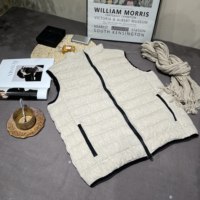 Veste sans manches rembourrée en duvet de canard blanc 100% chanvre de qualité supérieure personnalisée, veste utilitaire en duvet pour femmes