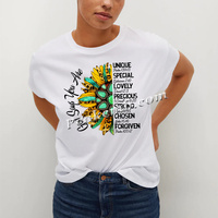 Avec dieu, tout est Possible, transfert de chaleur en vinyle, transfert de chaleur en couleur pour T-shirts prêts à presser, transfert de Sublimation