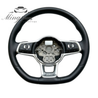 Volant R pour Volkswagen Golf 7 7.5 MK7 R GTI GTD GTE Polo GTI Scirocco Passat B8 Tiguan Allspace en fibre de carbone sèche et cuir
