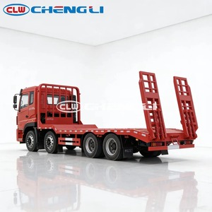 Camion de transport à plateau plat CLW 8X4 robuste avec échelle de chargement renforcée pour le transport d'excavatrices et de machines de construction - Product Image 2