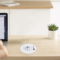 Bureau intelligent prise UE bureau intégré alimentation CA œillets bureau encastré et canapé œillets ronds avec charge USB
